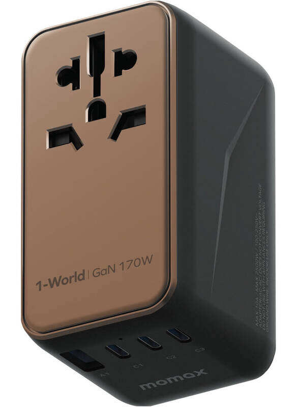 Momax UA17 1-World (170W) GaN 4 Ports Multi Plug Travel Charger Adapter - Desert Titanium
Momax UA17 1-World (170W) GaN 4 Ports Multi Plug Travel Charger Adapter - Desert Titanium