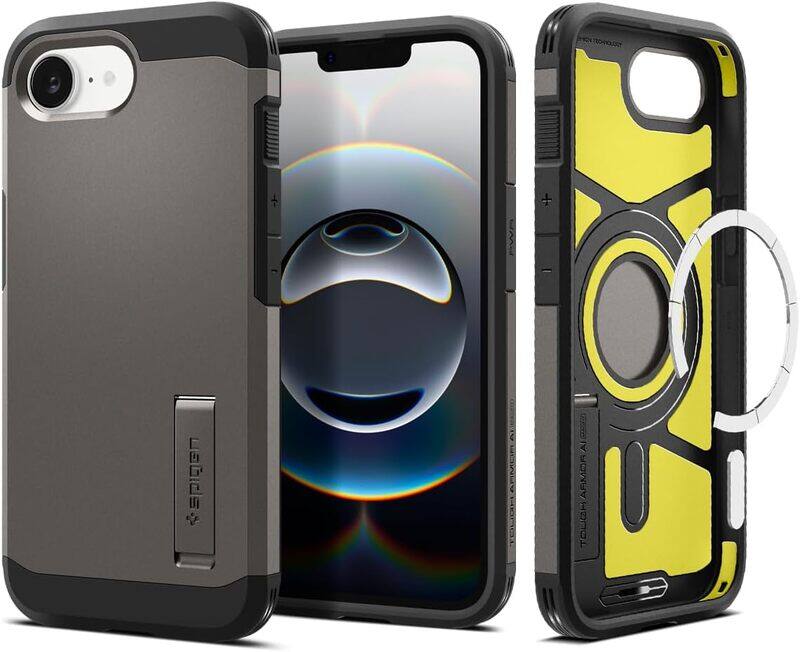 Spigen Tough Armor MagFit AI designed for iPhone 16e case cover (2025) MagSafe compatible - Gunmetal
Spigen Tough Armor MagFit AI designed for iPhone 16e case cover (2025) MagSafe compatible - Gunmetal