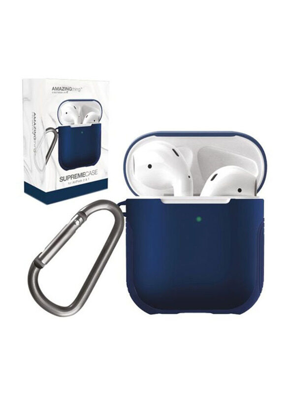 Amazing Thing AirPods 2nd Gen/1st Gen Supremecase Guard Shell Protective Skin Silicone Case Cover, with Carabiner, Blue
Amazing Thing AirPods 2nd Gen/1st Gen Supremecase Guard Shell Protective Skin Silicone Case Cover, with Carabiner, Blue