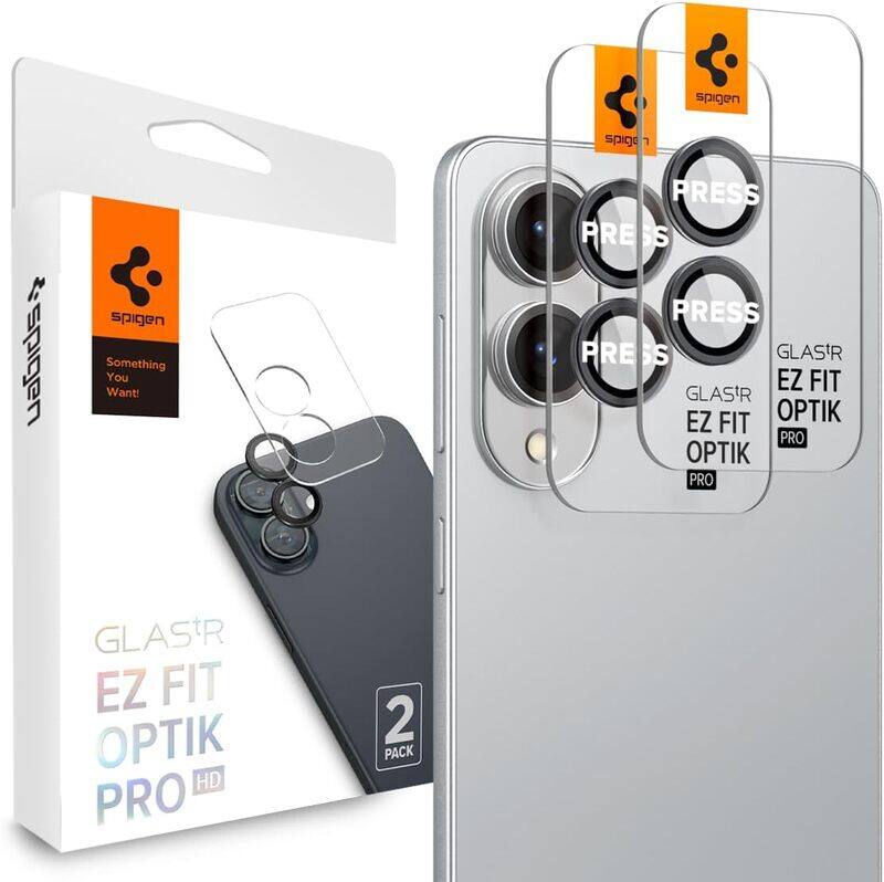 Spigen GLAStR EZ-Fit Optik PRO HD for Samsung Galaxy S25 EDGE Camera Lens Screen Protector - Black 2 PACK
Spigen GLAStR EZ-Fit Optik PRO HD for Samsung Galaxy S25 EDGE Camera Lens Screen Protector - Black 2 PACK