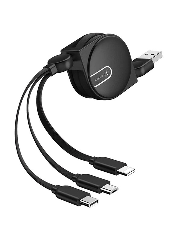 Oatsbasf 3.3-Feet 3-in-1 Retractable Micro USB/USB Type-C Charging Cable, USB Type A Male to Micro USB/USB Type-C for Mobile Phones/Tablets, Black
Oatsbasf 3.3-Feet 3-in-1 Retractable Micro USB/USB Type-C Charging Cable, USB Type A Male to Micro USB/USB Type-C for Mobile Phones/Tablets, Black