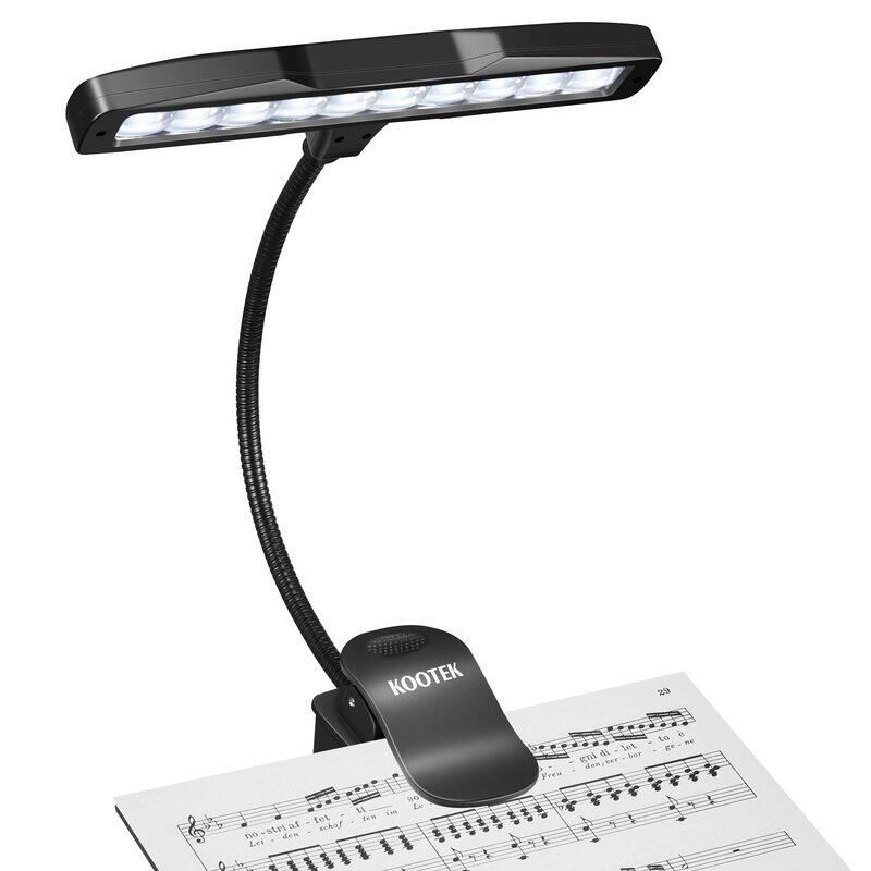 Kootek Music Stand Light, Clip On Piano Lights 10 LED Adjustable Neck Rechargeable USB Orchestra Light Book Lamp
Kootek Music Stand Light, Clip On Piano Lights 10 LED Adjustable Neck Rechargeable USB Orchestra Light Book Lamp