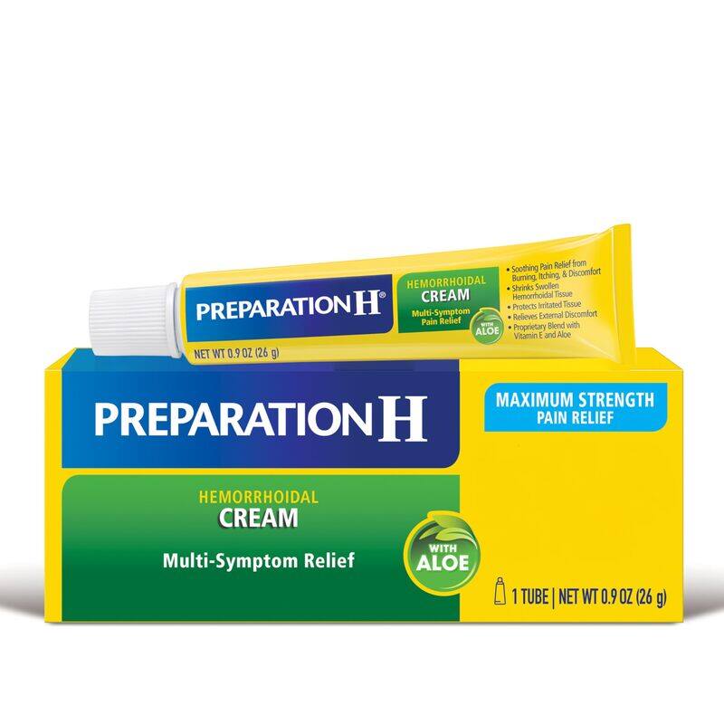 Preparation H Hemorrhoid Symptom Treatment Cream (0.9 Ounce Tube), Maximum Strength Multi-Symptom Pain Relief with Aloe
Preparation H Hemorrhoid Symptom Treatment Cream (0.9 Ounce Tube), Maximum Strength Multi-Symptom Pain Relief with Aloe