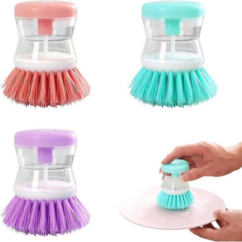 Generic Soap Dispensing Palm Brush Scrubber with Comfort Grip Handle Dish Brush with Soap Dispenser for Pot Pan Sink Cleaning Simple Press Button Dispensing E
Generic Soap Dispensing Palm Brush Scrubber with Comfort Grip Handle Dish Brush with Soap Dispenser for Pot Pan Sink Cleaning Simple Press Button Dispensing E