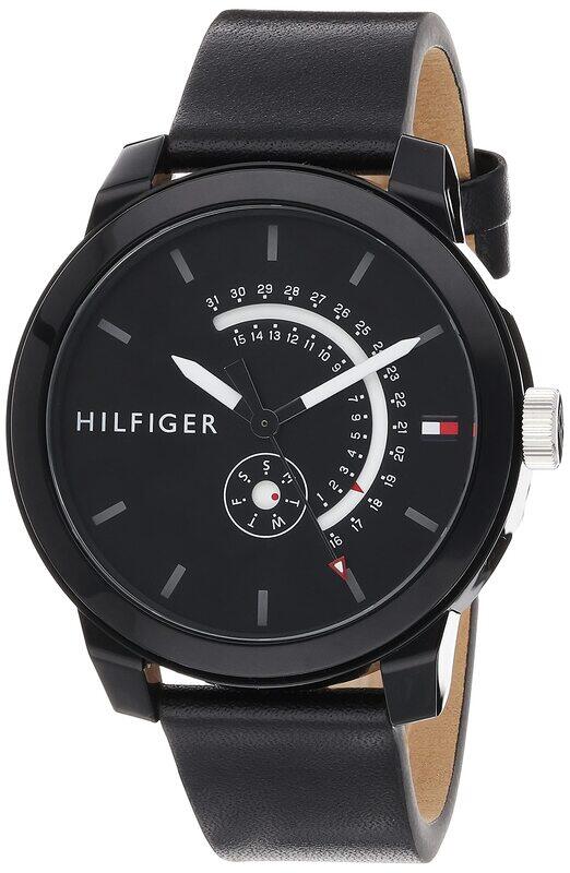 Tommy Hilfiger Men's Quartz Watch with Leather Calfskin Strap, Black, 18.8 (Model: 1791479)
Tommy Hilfiger Men's Quartz Watch with Leather Calfskin Strap, Black, 18.8 (Model: 1791479)