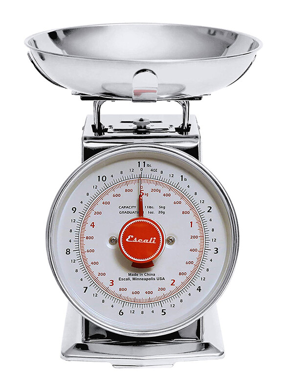 Escali Stainless Steel Mercado Retro Classic Mechanical Dial Scale, DS115B, Silver
Escali Stainless Steel Mercado Retro Classic Mechanical Dial Scale, DS115B, Silver