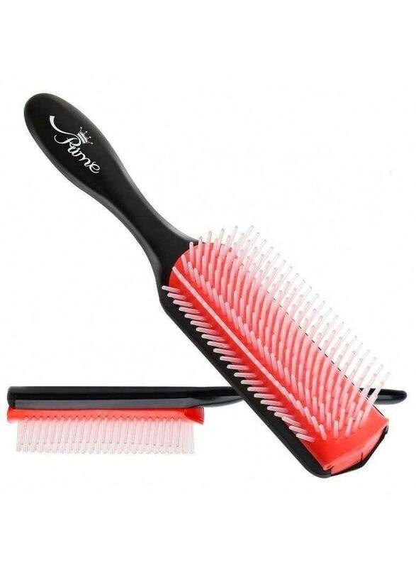 Prime Anti-Static Comb Detangling Round Hair Brush for Dry Hair, Black/Red, 1 Piece
Prime Anti-Static Comb Detangling Round Hair Brush for Dry Hair, Black/Red, 1 Piece