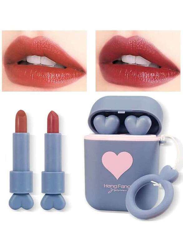 Hengfang Earphone Dual colour Silky Velvet Matte Lipstick, 2 Pieces, 03/04 Multicolour
Hengfang Earphone Dual colour Silky Velvet Matte Lipstick, 2 Pieces, 03/04 Multicolour
