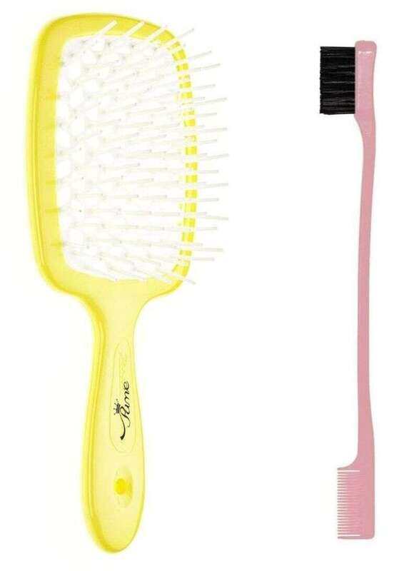 Prime Professional Detangler Superbrush Scalp Massage Comb Paddle Vented Brush with Hair Edge Brush Eyelash Comb for All Hair Types, 2 Pieces
Prime Professional Detangler Superbrush Scalp Massage Comb Paddle Vented Brush with Hair Edge Brush Eyelash Comb for All Hair Types, 2 Pieces