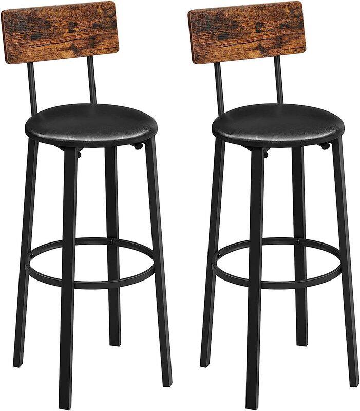 Mahmayi Bar Stools, Set of 2 PU Upholstered Breakfast Stools, 15.4 x 15.4 x 29.7 Inches, Footrest, Simple Assembly, Industrial, for Dining Room Kitche
Mahmayi Bar Stools, Set of 2 PU Upholstered Breakfast Stools, 15.4 x 15.4 x 29.7 Inches, Footrest, Simple Assembly, Industrial, for Dining Room Kitche