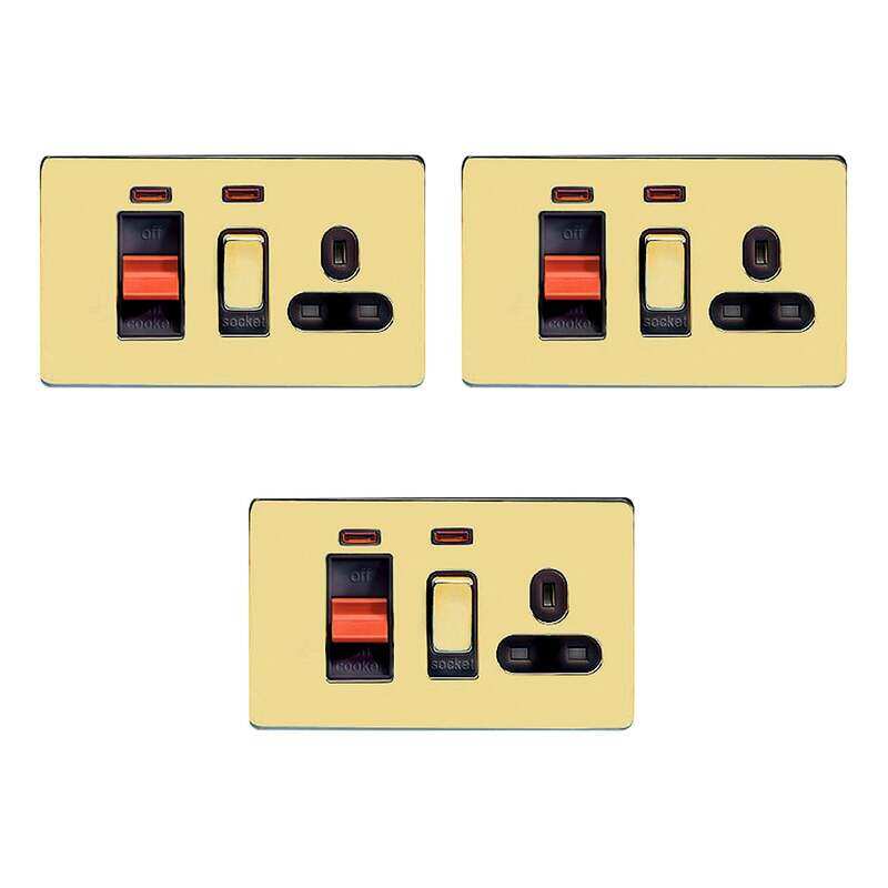 Schneider Electric Ultimate Screwless Flat Plate Cooker Control Unit, 45A, Brass & Black , GU4401BPB , Pack of 3
Schneider Electric Ultimate Screwless Flat Plate Cooker Control Unit, 45A, Brass & Black , GU4401BPB , Pack of 3