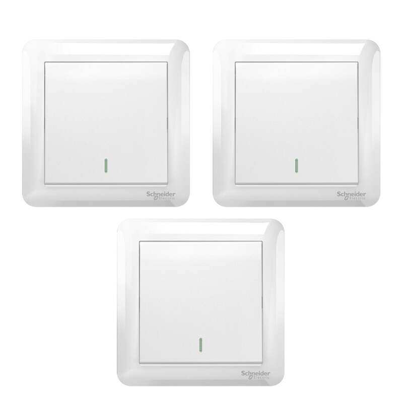 Schneider Electric Affle Plus 10AX 250V 1 Gang Intermediate Switch White , A3G31B3A_WE_G11 , Pack of 3
Schneider Electric Affle Plus 10AX 250V 1 Gang Intermediate Switch White , A3G31B3A_WE_G11 , Pack of 3