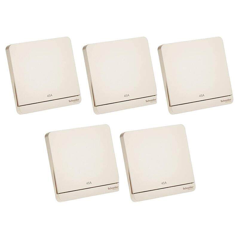 Schneider Electric E8331D45N_WG AvatarOn Gold- 45A 250V Double Pole Switch with Neon/Cooker control/Water Heater - Pack of 5
Schneider Electric E8331D45N_WG AvatarOn Gold- 45A 250V Double Pole Switch with Neon/Cooker control/Water Heater - Pack of 5