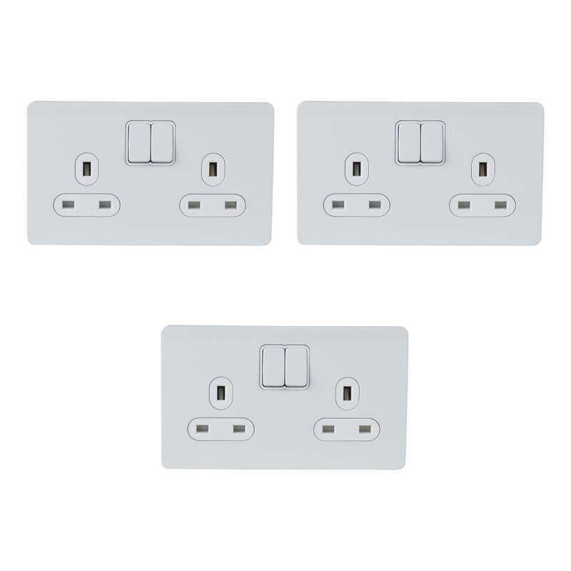 Schneider Electric Ultimate Screwless Flat Plate Double Switched Socket, 13A, White Metal , GU3420WPW , Pack of 3
Schneider Electric Ultimate Screwless Flat Plate Double Switched Socket, 13A, White Metal , GU3420WPW , Pack of 3