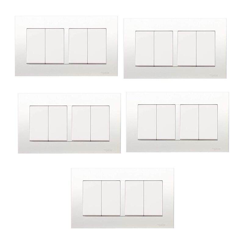 Schneider Electric KB34 Vivace White - 1-way plate switch 4 gang - 16AX - white - Pack of 5
Schneider Electric KB34 Vivace White - 1-way plate switch 4 gang - 16AX - white - Pack of 5