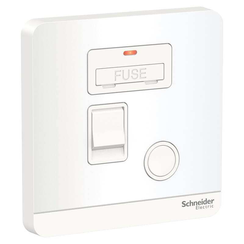 Schneider Electric AvatarOn 13A 250V 1 Gang Switch Disconnector Fuse with Neon Indicator, White , E8331DFSGN_WE
Schneider Electric AvatarOn 13A 250V 1 Gang Switch Disconnector Fuse with Neon Indicator, White , E8331DFSGN_WE