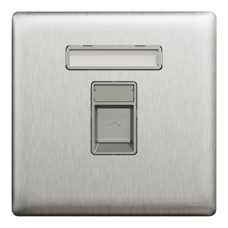 Scheider Electric Schneider Electric Central plate, Unica, for RJ45, 1 gang, with shutter, stainless steel - NUX31RJ_SS
Scheider Electric Schneider Electric Central plate, Unica, for RJ45, 1 gang, with shutter, stainless steel - NUX31RJ_SS