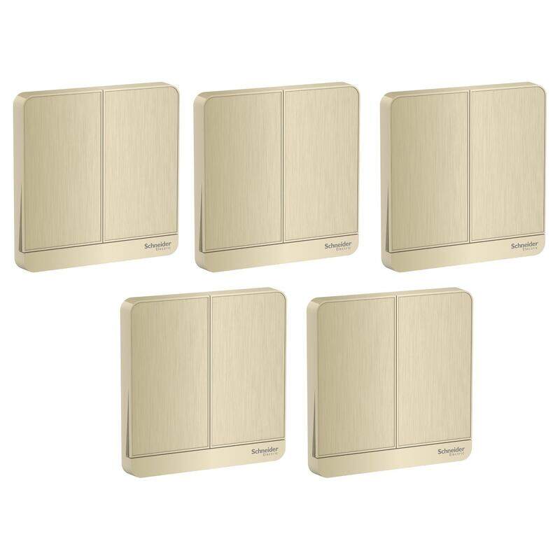 Schneider Electric AvatarOn E8332L2_GH 2 Gang 2 Way Switch 16AX 250V, Gold Hairline - Pack of 5
Schneider Electric AvatarOn E8332L2_GH 2 Gang 2 Way Switch 16AX 250V, Gold Hairline - Pack of 5