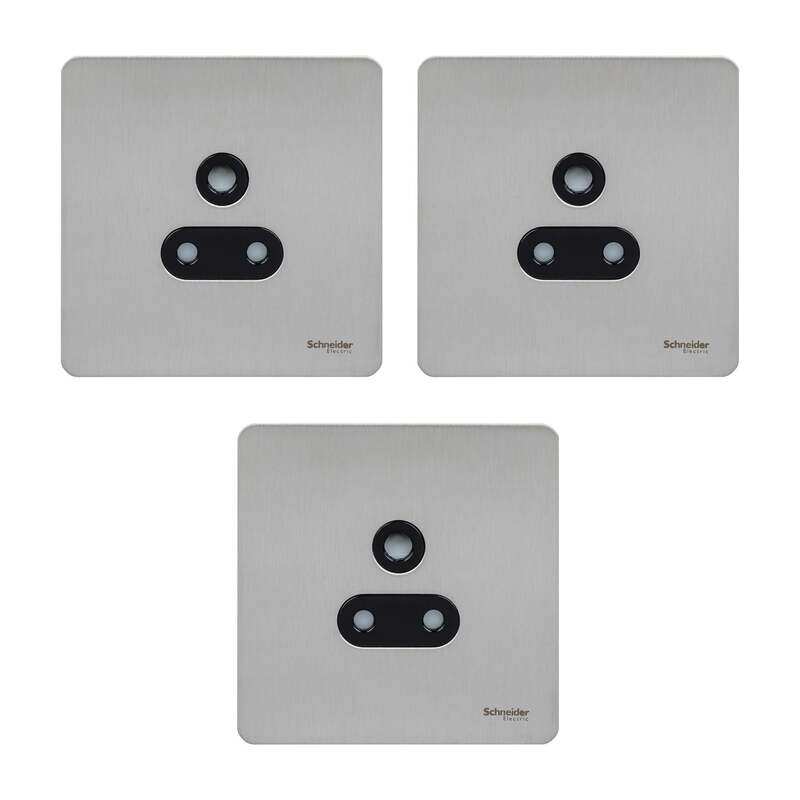 Schneider Electric Ultimate Screwless Flat Plate 5A Socket Outlet, Black & Stainless Steel , GU3480BSS , Pack of 3
Schneider Electric Ultimate Screwless Flat Plate 5A Socket Outlet, Black & Stainless Steel , GU3480BSS , Pack of 3