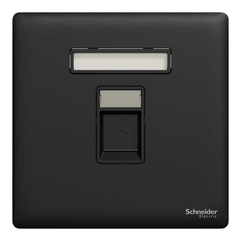 Scheider Electric Schneider Electric Central plate, Unica, for RJ45, 1 gang, with shutter, jet black - NUX31RJ_JB
Scheider Electric Schneider Electric Central plate, Unica, for RJ45, 1 gang, with shutter, jet black - NUX31RJ_JB