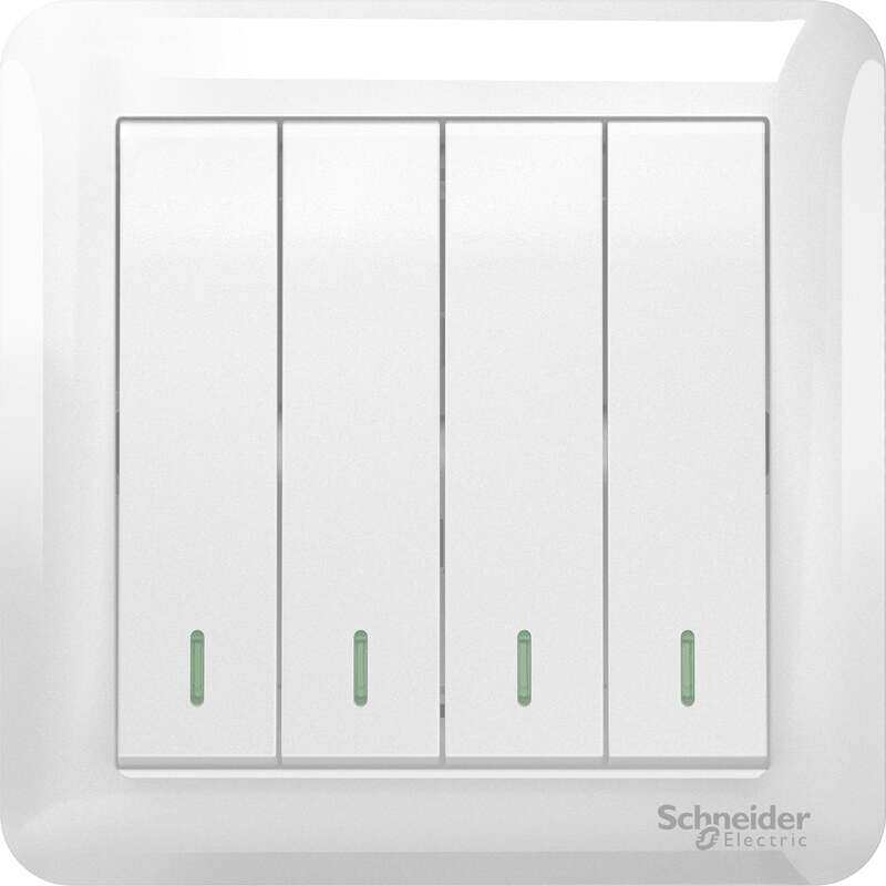 Schneider Electric Affle Plus 10AX 250V 4 Gang 2 Way Switch White , A3G34B2A_WE_G11
Schneider Electric Affle Plus 10AX 250V 4 Gang 2 Way Switch White , A3G34B2A_WE_G11