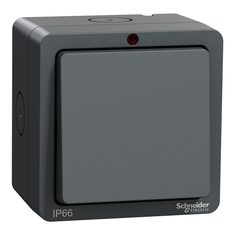 Schneider Electric Lisse Weatherproof Switch, IP66, 1,Gang, 2,Pole, 20AX with LED, Grey , LWP2011
Schneider Electric Lisse Weatherproof Switch, IP66, 1,Gang, 2,Pole, 20AX with LED, Grey , LWP2011