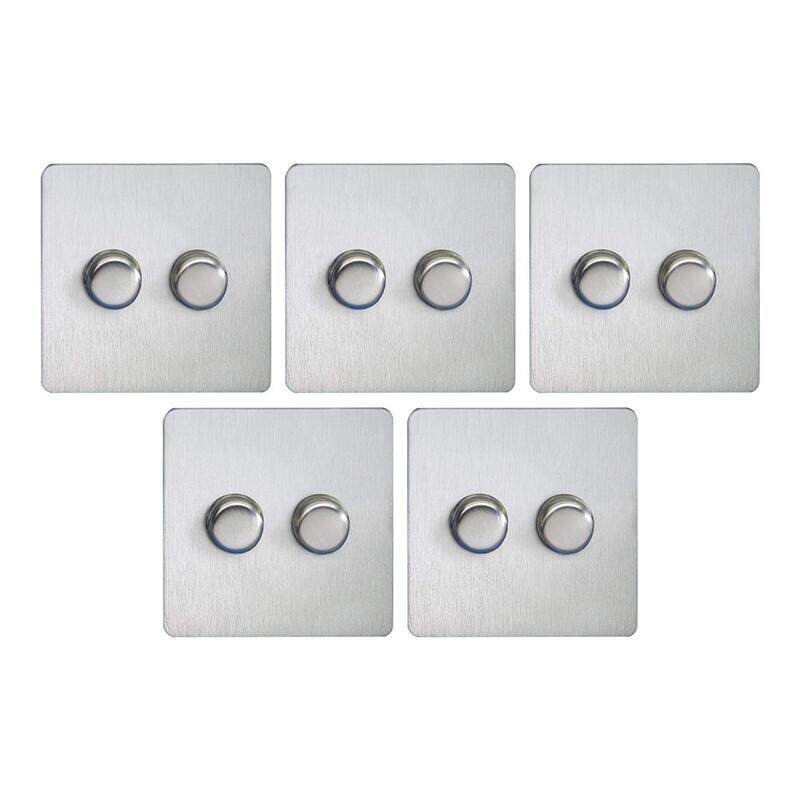 Schneider Electric Ultimate Screwless Flat Plate - Double 2 Way Dimmer Light Switch, Main & Low Voltage, 250W/VA, GU6422CSS, Stainless Steel - Pack of
Schneider Electric Ultimate Screwless Flat Plate - Double 2 Way Dimmer Light Switch, Main & Low Voltage, 250W/VA, GU6422CSS, Stainless Steel - Pack of