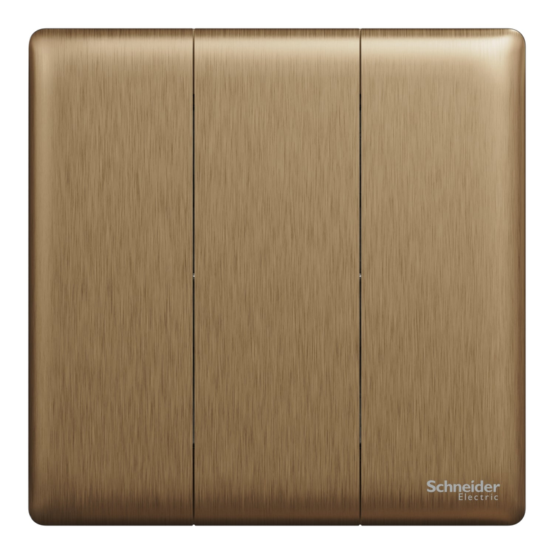 Scheider Electric Schneider Electric Switch, Unica X, 1 way, 16AX, 250V, 3 gangs, dark bronze - NUX33_1_DB
Scheider Electric Schneider Electric Switch, Unica X, 1 way, 16AX, 250V, 3 gangs, dark bronze - NUX33_1_DB