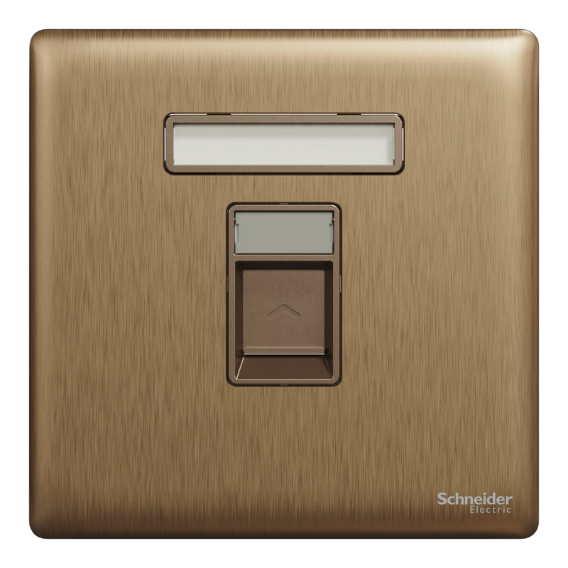 Scheider Electric Schneider Electric Central plate, Unica, for RJ45, 1 gang, with shutter, dark bronze - NUX31RJ_DB
Scheider Electric Schneider Electric Central plate, Unica, for RJ45, 1 gang, with shutter, dark bronze - NUX31RJ_DB