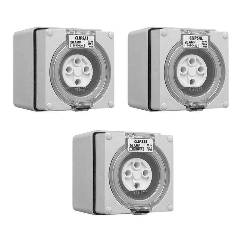 Schneider Electric WPS Socket,Outlet, 20A, 500V, 3,Phase, 5,Pole, Round Pin, IP66 , S56SO420GY , Pack of 3
Schneider Electric WPS Socket,Outlet, 20A, 500V, 3,Phase, 5,Pole, Round Pin, IP66 , S56SO420GY , Pack of 3