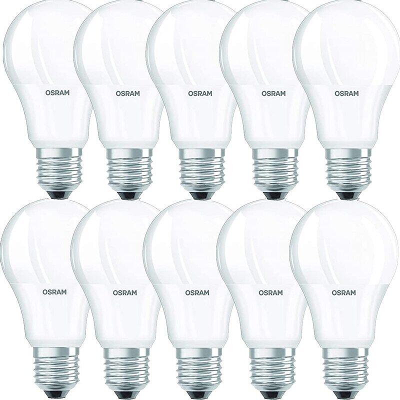 Ledvance Osram 8W LED Bulb, Warm White 2700K, E27 Base, 806lm Energy-Efficient Lamp - Pack of 10
Ledvance Osram 8W LED Bulb, Warm White 2700K, E27 Base, 806lm Energy-Efficient Lamp - Pack of 10