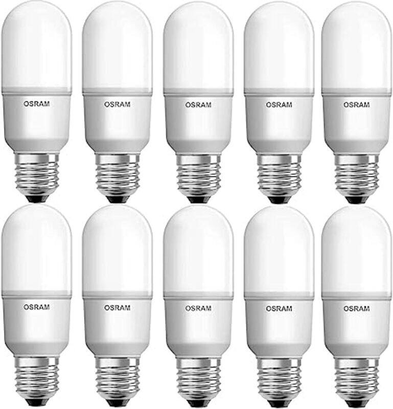 Osram LED Dimmable Bulb Value Stick E27 Lamp Daylight 9W 2700K Warm White/ Day Light (Dimmer) - Pack of 10
Osram LED Dimmable Bulb Value Stick E27 Lamp Daylight 9W 2700K Warm White/ Day Light (Dimmer) - Pack of 10