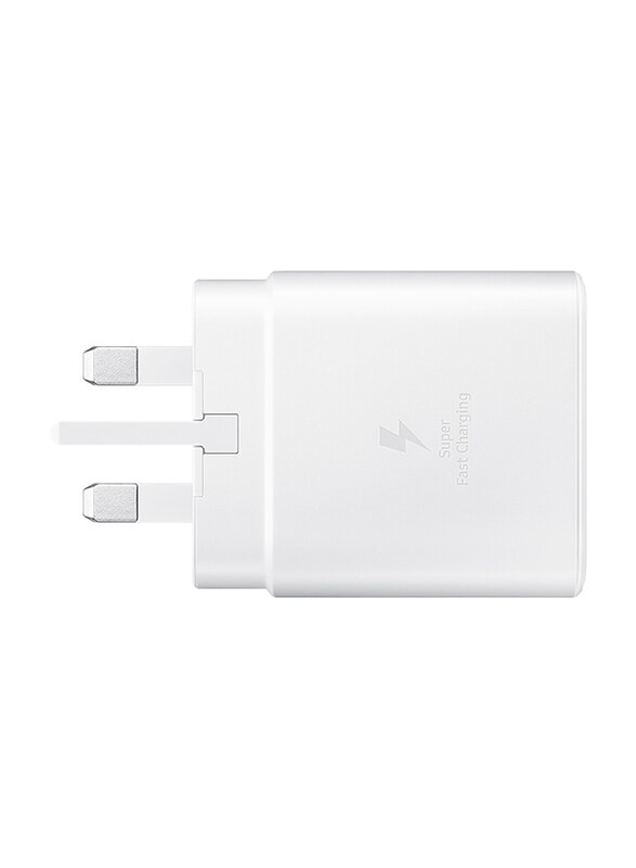 Samsung TA845XWEGAE Travel Wall Charger, 45W 3 Pin with USB Type-C to Type-C Cable, White
Samsung TA845XWEGAE Travel Wall Charger, 45W 3 Pin with USB Type-C to Type-C Cable, White