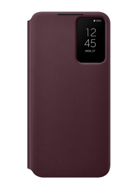 Samsung Smart Clear View Mobile Phone Case Cover for Samsung Galaxy S22 +, Burgundy
Samsung Smart Clear View Mobile Phone Case Cover for Samsung Galaxy S22 +, Burgundy