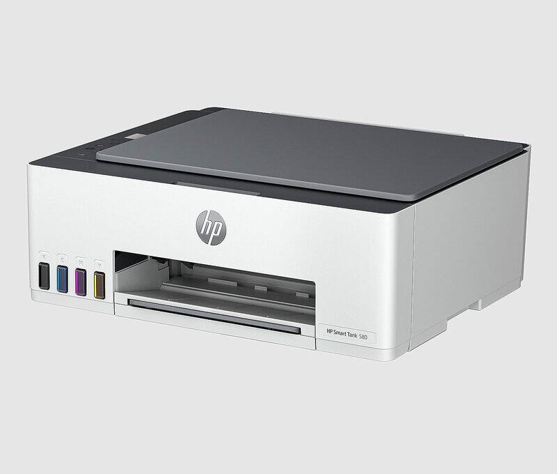 HP Smart Tank 580 Wireless All In One Printer, Print, Scan, Copy, Print up to 18000 black or 6000 color pages - White
HP Smart Tank 580 Wireless All In One Printer, Print, Scan, Copy, Print up to 18000 black or 6000 color pages - White
