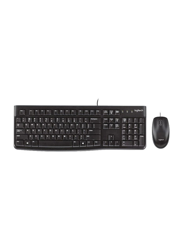 Logitech MK120 Wired Keyboard and Mouse for Windows, Optical Wired Mouse, USB Plug-and-Play, Full-Size, PC/Laptop, English Layout - Black
Logitech MK120 Wired Keyboard and Mouse for Windows, Optical Wired Mouse, USB Plug-and-Play, Full-Size, PC/Laptop, English Layout - Black