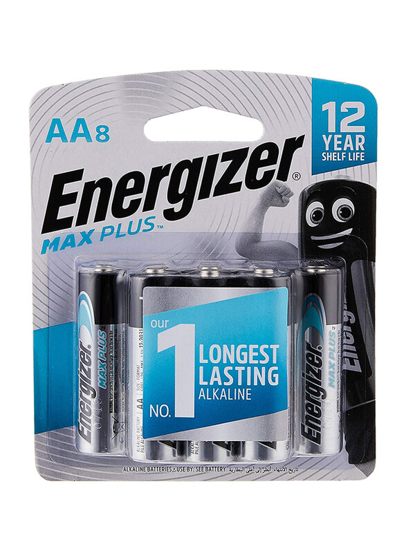 Energizer Max Plus 1.5V AA Alkaline Batteries for Power Demanding Devices, EP91BP8T, 8 Pieces, Multicolour
Energizer Max Plus 1.5V AA Alkaline Batteries for Power Demanding Devices, EP91BP8T, 8 Pieces, Multicolour