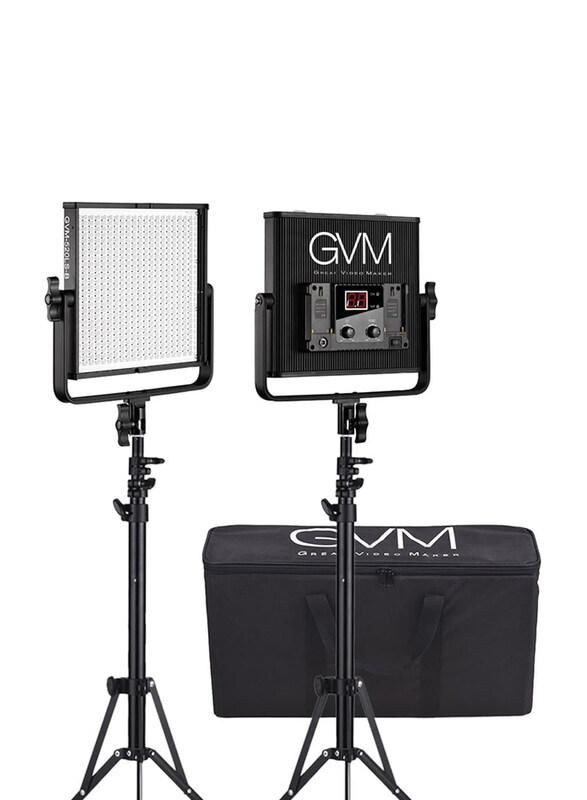 Generic GVM GVM-520LS-B 2pcs Dimmable Bi-color LED Video Panel Light and 70inch Stand Lighting Kit, CRI97+ TLCI97 3200-5600K Aluminum Alloy Housing with U-Bra
Generic GVM GVM-520LS-B 2pcs Dimmable Bi-color LED Video Panel Light and 70inch Stand Lighting Kit, CRI97+ TLCI97 3200-5600K Aluminum Alloy Housing with U-Bra