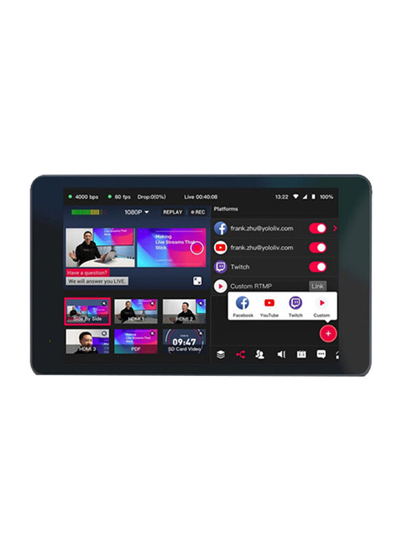 Generic YoloLiv 4 in 1 YoloBox Pro Portable Multi-Cam Live Streaming Studio Encoder Recorder Switcher, Black
Generic YoloLiv 4 in 1 YoloBox Pro Portable Multi-Cam Live Streaming Studio Encoder Recorder Switcher, Black