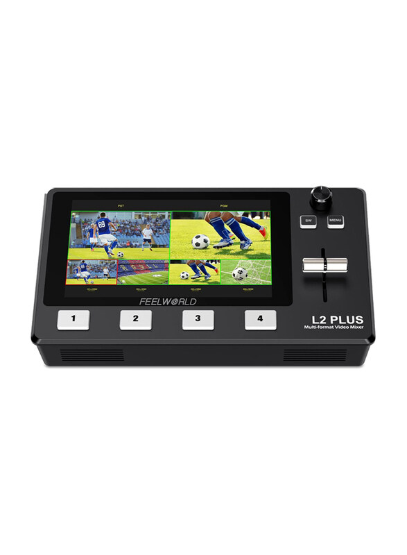 Multiple Feelworld L2 Plus Multi Camera Video Mixer Switcher with 5.5 Inch LCD Touch Screen & PTZ Controller, Black
Multiple Feelworld L2 Plus Multi Camera Video Mixer Switcher with 5.5 Inch LCD Touch Screen & PTZ Controller, Black