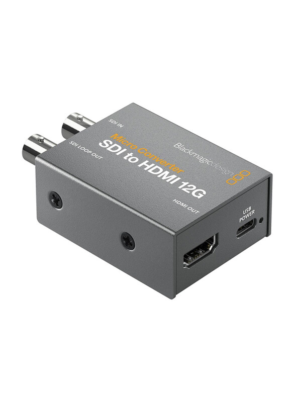 Blackmagic Design Micro SDI to HDMI 12G Bi-Directional Converter with Power Supply, Grey
Blackmagic Design Micro SDI to HDMI 12G Bi-Directional Converter with Power Supply, Grey