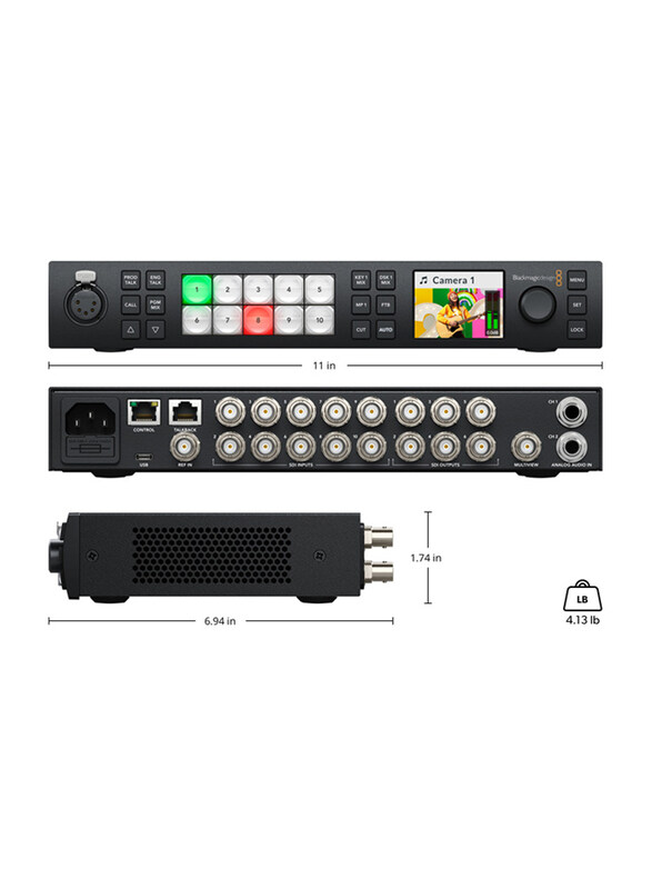 Blackmagic Design ATEM 1 M/E Constellation HD Live Production Switcher, Black
Blackmagic Design ATEM 1 M/E Constellation HD Live Production Switcher, Black
