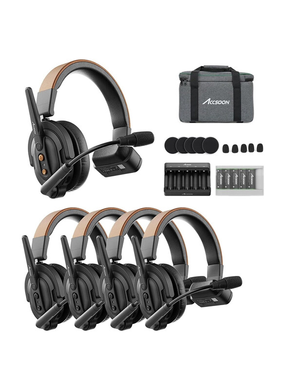 Multiple Accsoon Como SE Wireless Headset Intercom System 5-Person Full Duplex 1312ft Team Communication Group Talk, 30+Hour Battery Life, Black
Multiple Accsoon Como SE Wireless Headset Intercom System 5-Person Full Duplex 1312ft Team Communication Group Talk, 30+Hour Battery Life, Black