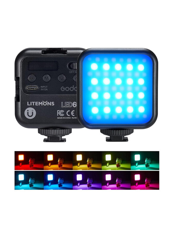 Generic Godox Litemons LED6R RGB Camera Light, 1800mAh Rechargeable Led Video Light with 3200k-6500k CRI 95+, 13 FX-Light Effects, Support CCT/HSI Mode, for P
Generic Godox Litemons LED6R RGB Camera Light, 1800mAh Rechargeable Led Video Light with 3200k-6500k CRI 95+, 13 FX-Light Effects, Support CCT/HSI Mode, for P