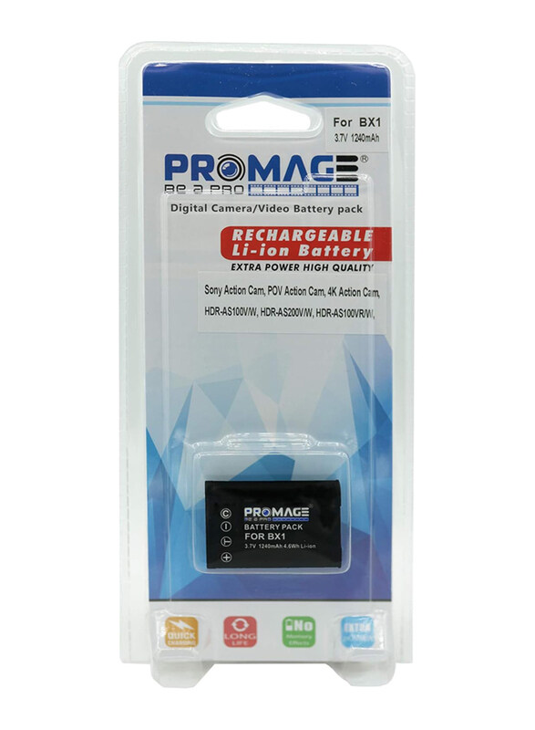 Promage BX1 Battery for Sony Action Cam/4K Action Cam/HDR-AS100V/W/HDR-AS200V/W/DSC-RX100, Black
Promage BX1 Battery for Sony Action Cam/4K Action Cam/HDR-AS100V/W/HDR-AS200V/W/DSC-RX100, Black