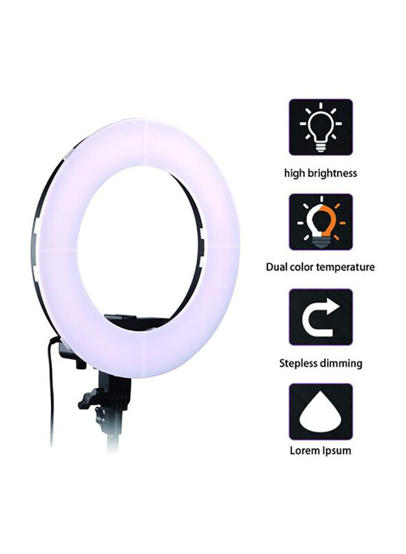 Unbranded 18 Inch Ring Light LED Stepless Dimming 180 Degree Rotating PTZ USB Interface with Phone Clip for Makeup Photos Photography, White
Unbranded 18 Inch Ring Light LED Stepless Dimming 180 Degree Rotating PTZ USB Interface with Phone Clip for Makeup Photos Photography, White