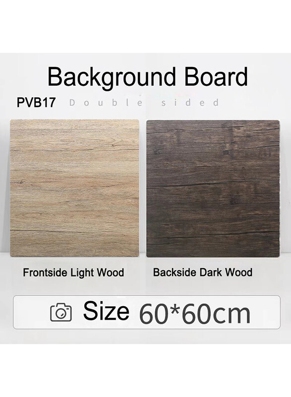Promage Wood Double-Sided PVC 2-in-1 Photography Background Board, PM-PVB17, Beige/Brown
Promage Wood Double-Sided PVC 2-in-1 Photography Background Board, PM-PVB17, Beige/Brown