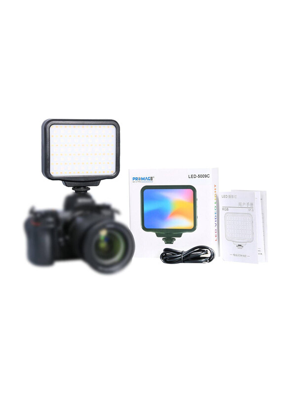 Multiple Promage 5009C RGB LED Light Rechargeable & Plug-Powered Photography Lighting LED Panel, Black
Multiple Promage 5009C RGB LED Light Rechargeable & Plug-Powered Photography Lighting LED Panel, Black