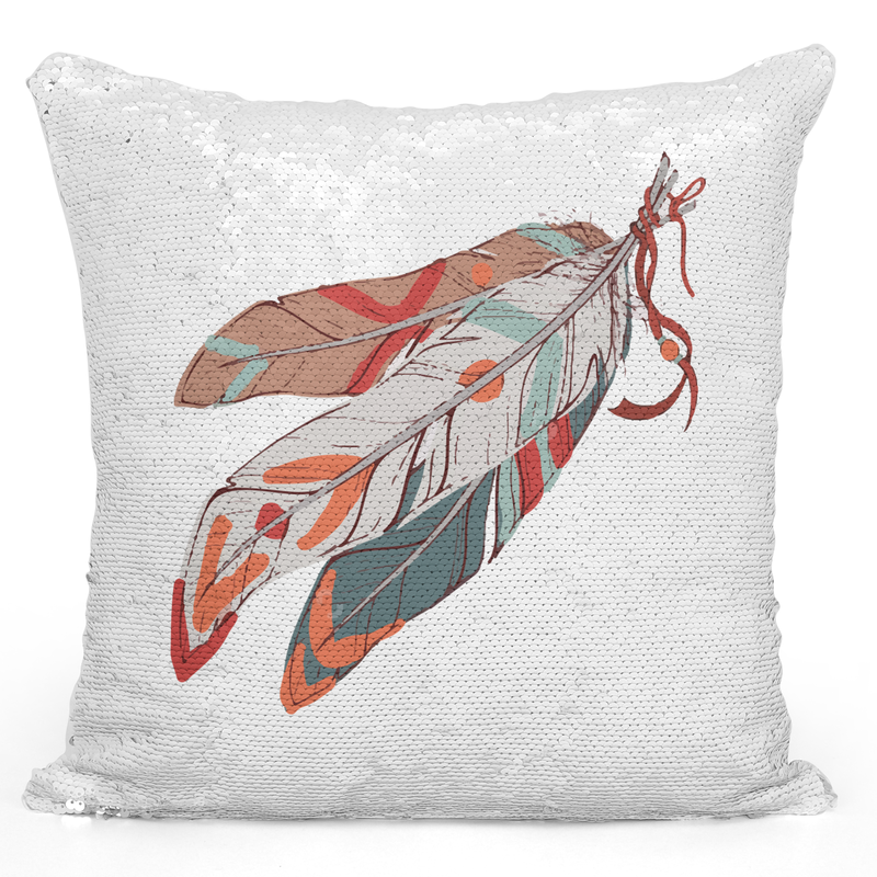 Loud Universe Sequin Pillow Magic Mermaid Throw Pillow Native Indian Style Tribal Feather Print - Pure Printed 16 x 16 inch Square Home Decor Couch Pi
Loud Universe Sequin Pillow Magic Mermaid Throw Pillow Native Indian Style Tribal Feather Print - Pure Printed 16 x 16 inch Square Home Decor Couch Pi