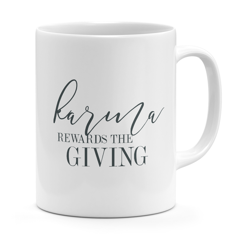 Loud Universe Coffee mug Karma rewards the giving White ceramic mug 11oz Novelty coffee Mug
Loud Universe Coffee mug Karma rewards the giving White ceramic mug 11oz Novelty coffee Mug